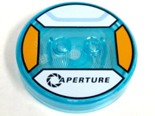 Dimensions Toy Tag  -- Chell  - with Black 'Aperture' Pattern