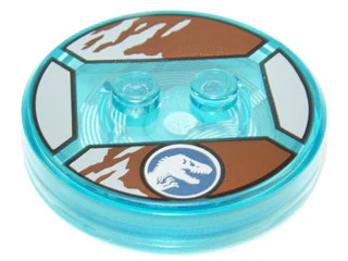 Dimensions Toy Tag -- Owen - with Jurassic World Symbol and Brown Ragged Edges Pattern
