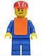 Airport - Blue 3 Button Jacket & Tie, Red Cap, Blue Legs, Orange Vest - Image 2