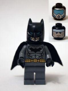 Batman - Dark Bluish Gray Suit, Gold Belt, Black Hands, Spongy Cape, Scuba Mask