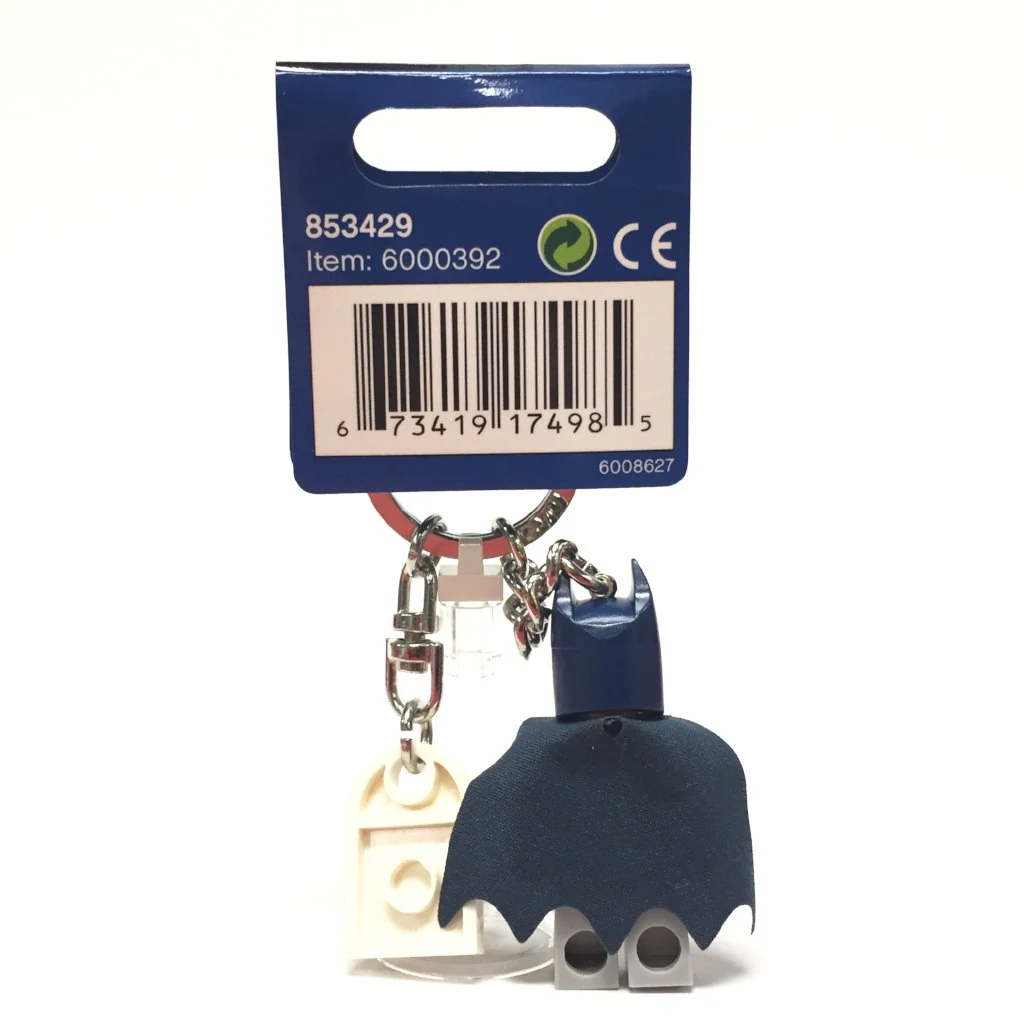 Batman, Light Bluish Gray Suit Key Chain with Lego Logo Tile, Modified 3 x 2 Curved with Hole (Dark Blue Hips) - Image 2