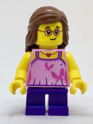 Beachgoer - Girl, Glasses, Pink Top, Purple Legs