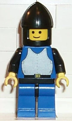 Breastplate - Blue with Black Arms , Blue Legs with Black Hips, Black Chin Guard