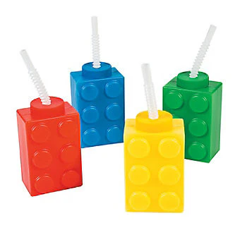 Brick Style Drink Boxes with Straw
