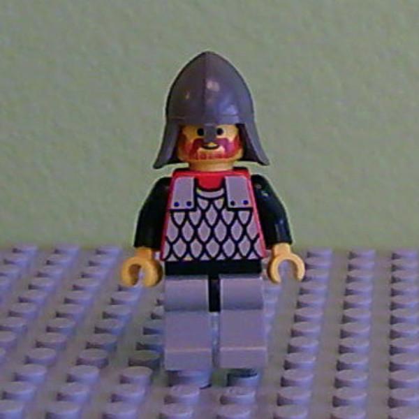 Scale Mail - Red with Black Arms, Light Gray Legs with Black Hips, Dark Gray Neck-Protector