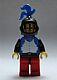 Breastplate - Blue with Black Arms, Red Legs with Black Hips, Black Grille Helmet, Blue Plume, Cape