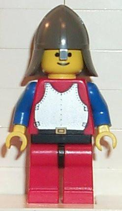 Breastplate - Red with Blue Arms, Red Legs with Black Hips, Dark Gray Neck-Protector