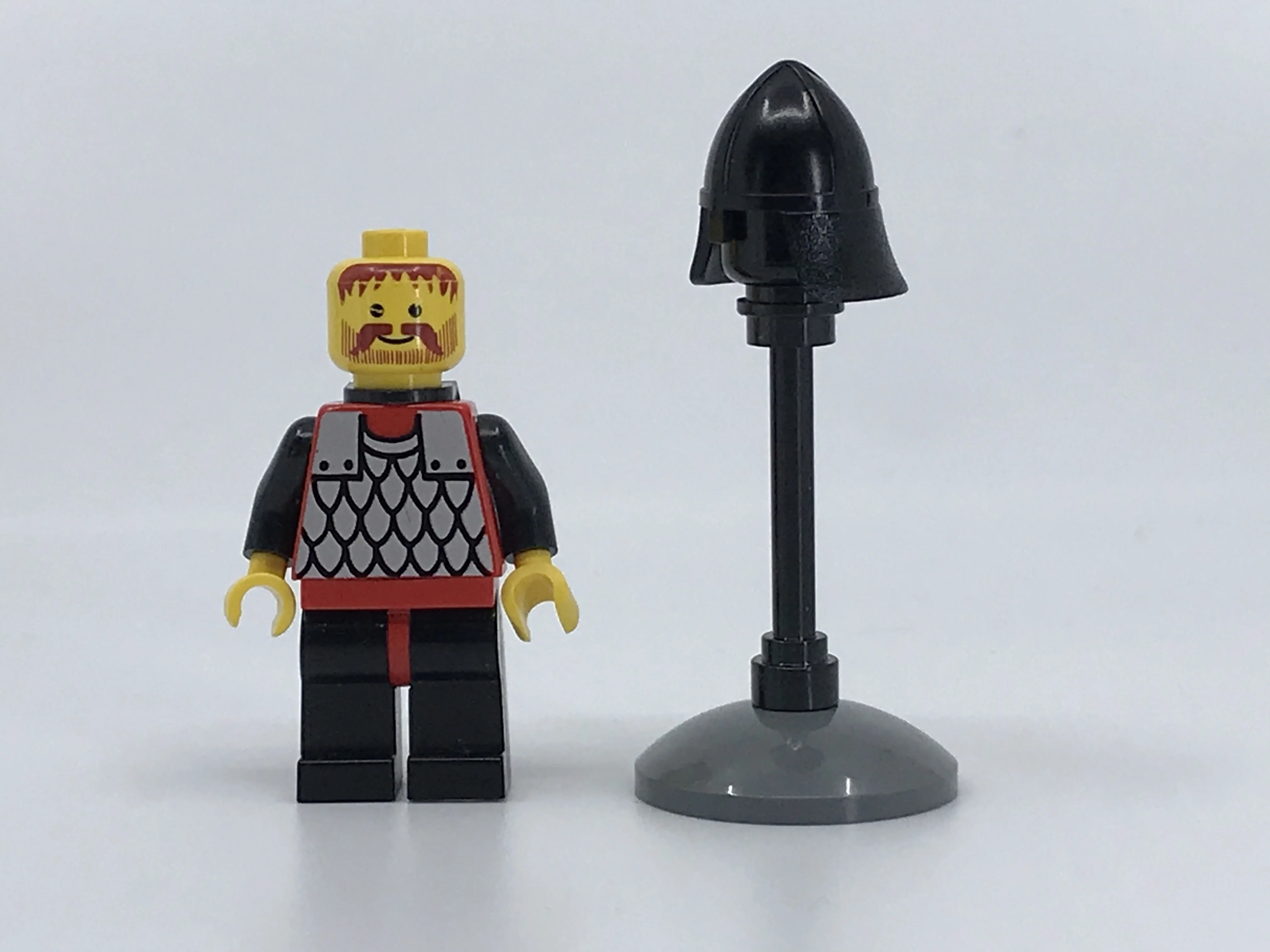 Scale Mail - Red with Black Arms, Black Legs with Red Hips, Black Neck-Protector, Black Cape - Image 3