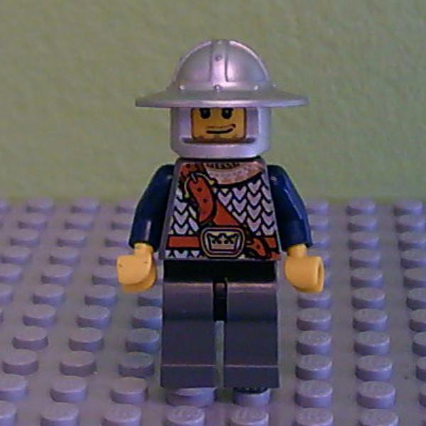 Fantasy Era - Crown Knight Scale Mail with Chest Strap, Helmet with Broad Brim, Smirk and Stubble Beard