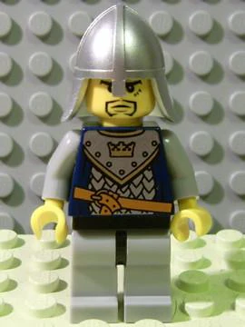 Fantasy Era - Crown Knight Scale Mail with Crown, Helmet with Neck Protector, 3 Spots under Left Eye