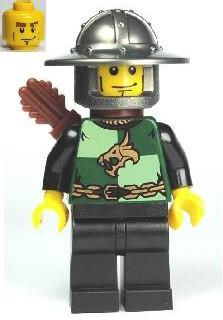 Kingdoms - Dragon Knight Quarters, Helmet with Broad Brim, Vertical Cheek Lines, Quiver