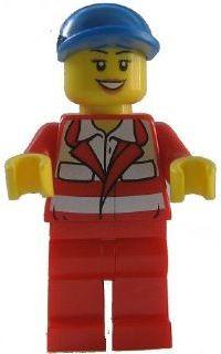 Paramedic - Red Uniform, Female, Blue Short Bill Cap