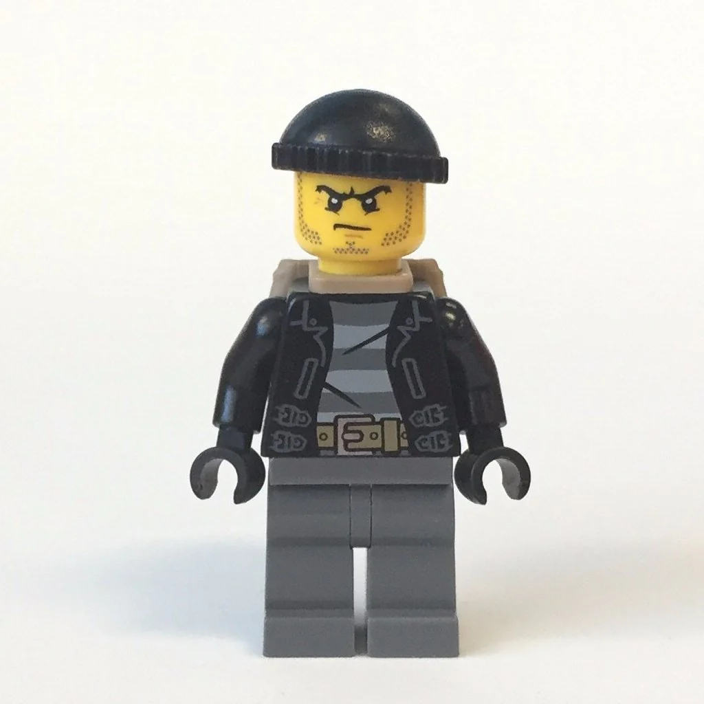 Police - City Bandit Male with Black Stubble and Backpack