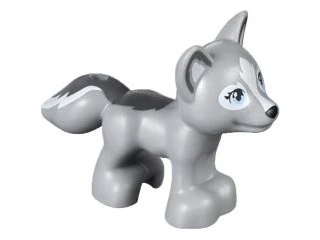 Fox, Friends / Elves with Black Nose, Bright Light Blue Eyes