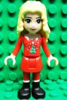Christina, Red Skirt and Leggings, Red Long Sleeve Christmas Top