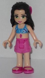 Emma, Dark Pink Shorts, Bikini Top With Whistle, Bow