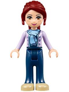Mia, Dark Blue Trousers, Medium Lavender Jacket with Scarf (41040)