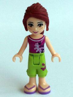 Mia, Lime Cropped Trousers, Magenta Top