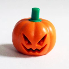 Pumpkin Jack O' Lantern with Green Stem Pattern