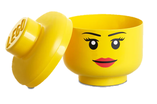 Girl Minifig Head Storage Container, Small