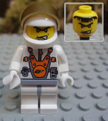 Mars Mission Astronaut with Helmet and Angry Black Eyebrows and Messy Hair