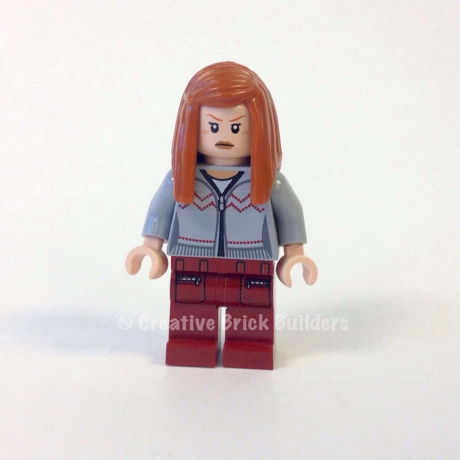 Ginny Weasley, Light Bluish Gray Knitwear, Dark Red Legs with Pocket Pattern - Image 3