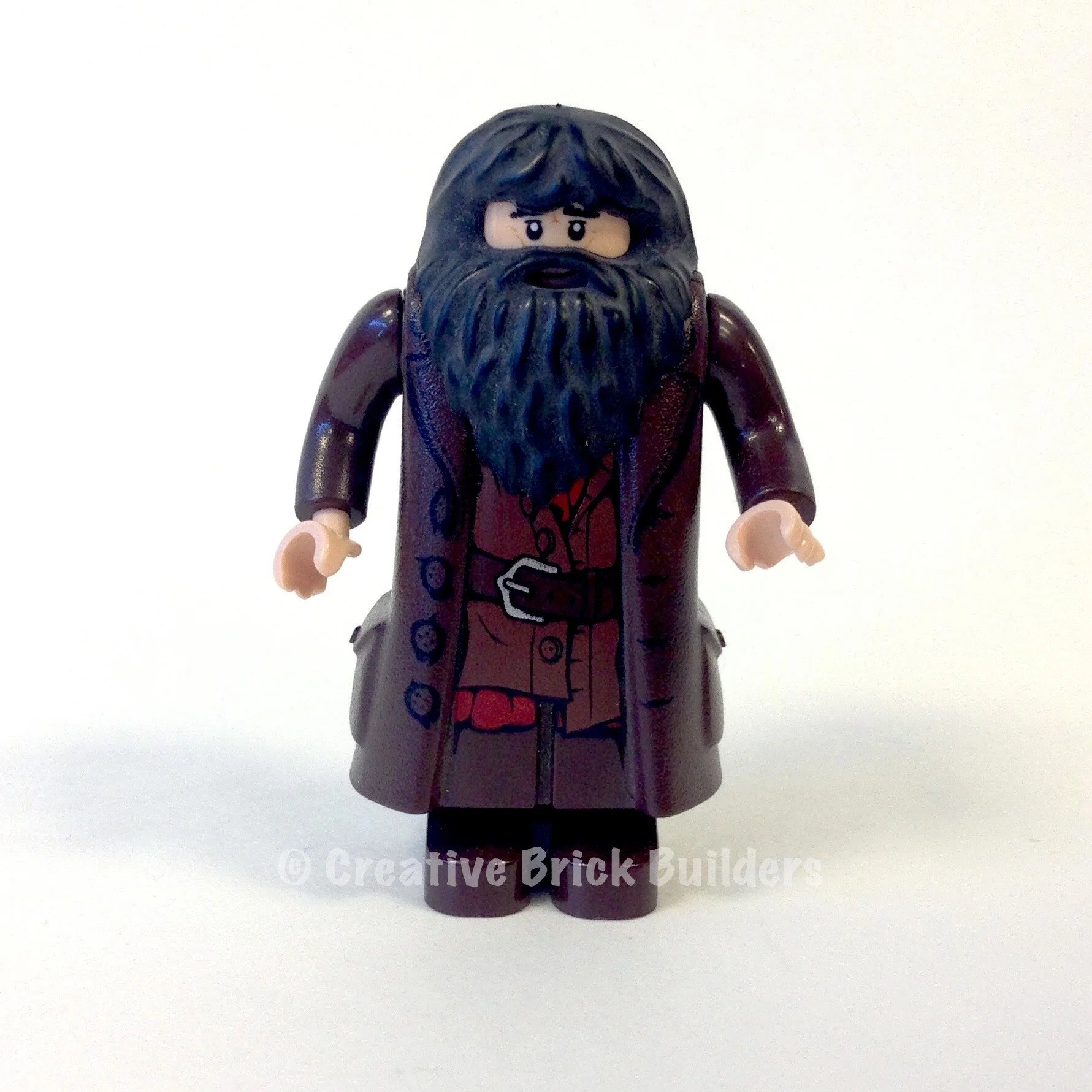 Hagrid, Dark Brown Topcoat with Buttons (Light Flesh Version with Moveable Hands)