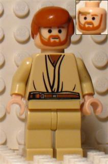 Obi-Wan Kenobi, Tan Legs, Light Flesh Head with Headset (set 7661)
