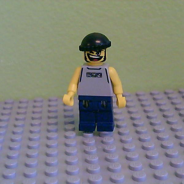 Basketball Street Player, Light Gray Torso and Dark Blue Legs
