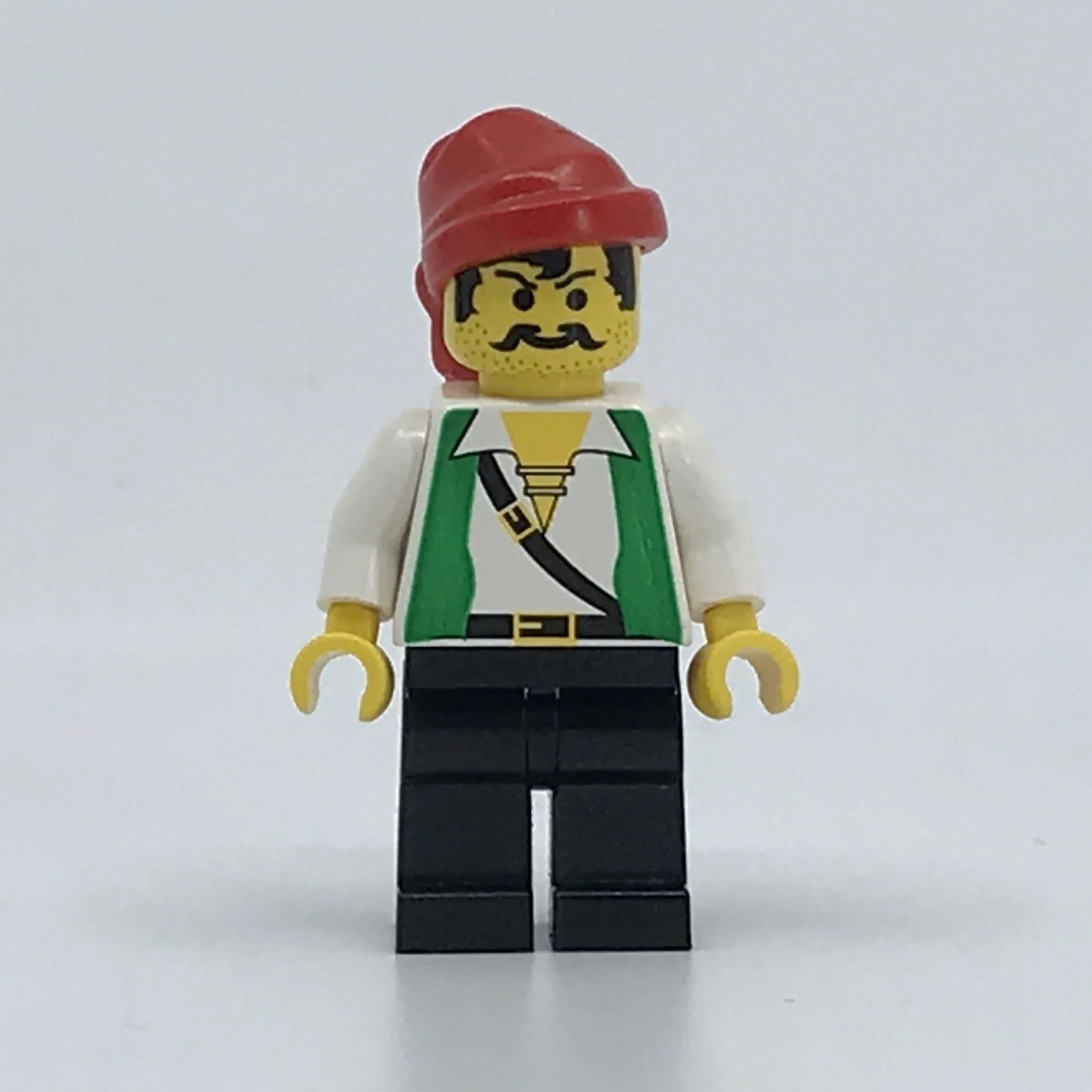 Pirate Green Vest, Black Legs, Red Bandana