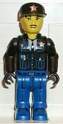 Police - Blue Legs, Black Jacket, Black Cap with Star