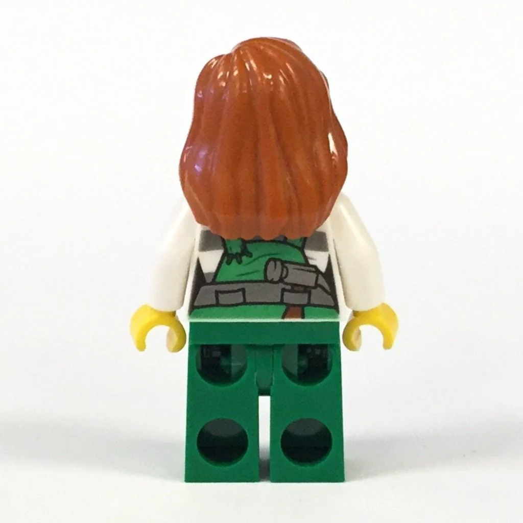 Police - City Bandit Female with Green Overalls, Dark Orange Female Hair over Shoulder, Peach Lips Smirk - Image 2