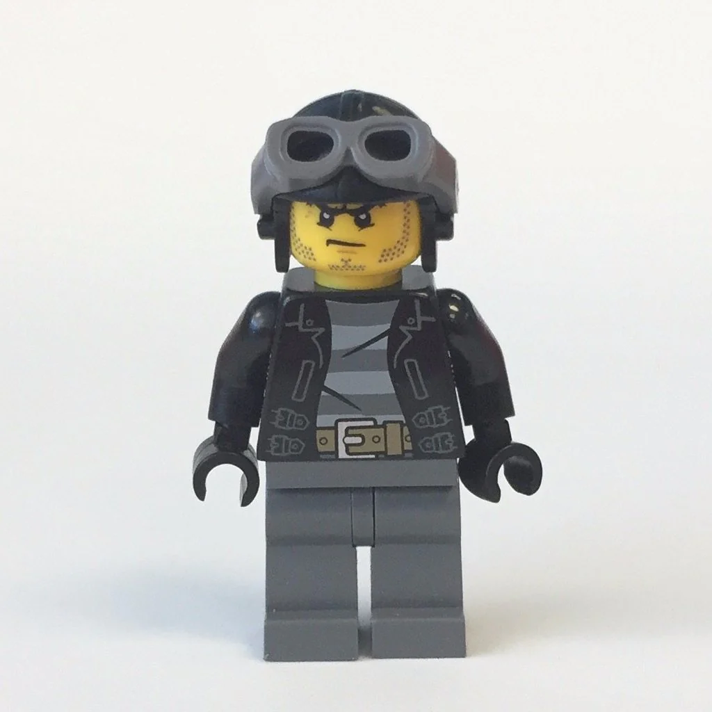 Police - City Bandit Male with Black Stubble and Aviator Helmet