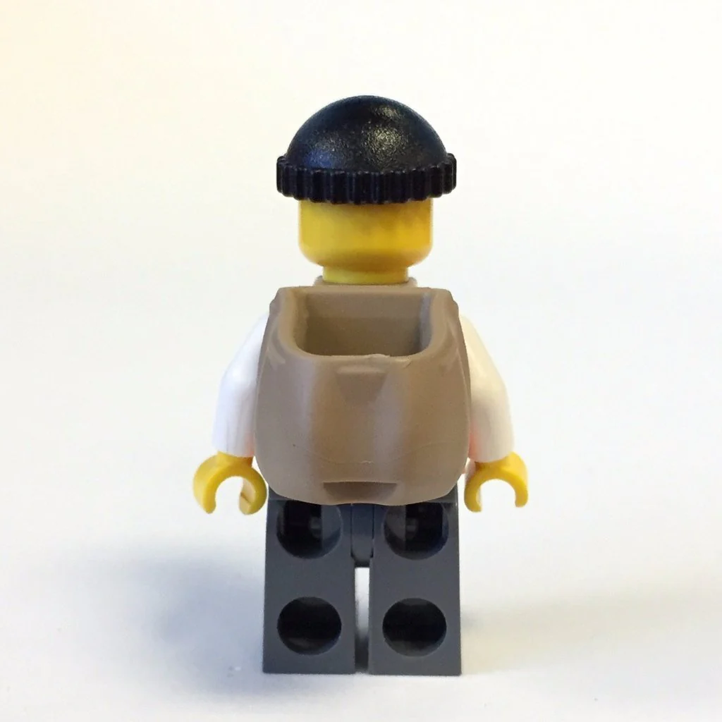 Police - City Bandit Male with Orange Vest, Black Knit Cap, Moustache Curly Long (60139) - Image 2