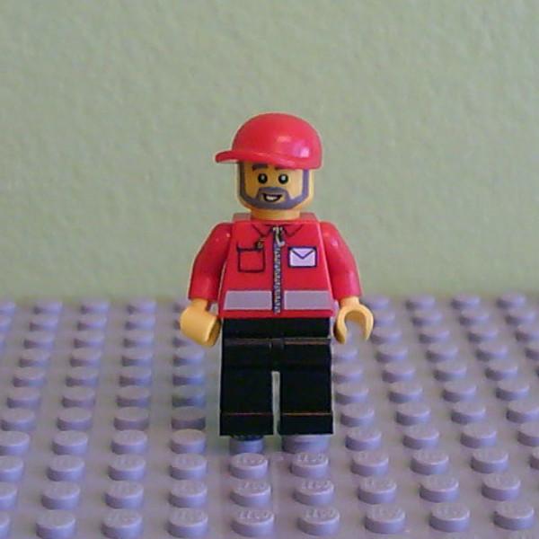 Post Office White Envelope and Stripe, Gray Beard, Short Bill Cap