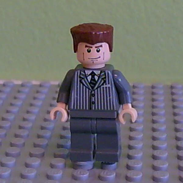 Harry Osborn 2, Dark Bluish Gray Suit Torso, Dark Bluish Gray Legs