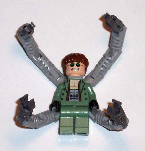 Dr. Octopus / Doc Ock, Sand Green Jacket, Sand Green Legs, Clenched Teeth Smile - With Arms