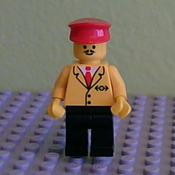 Railway Employee 5, Black Legs, Red Hat