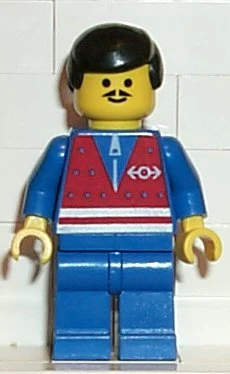 Red Vest and Zipper - Blue Legs, Black Male Hair