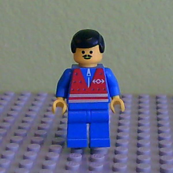Red Vest and Zipper - Blue Legs, Black Male Hair - Image 2