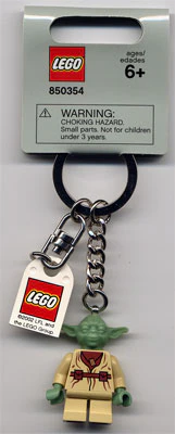 Yoda Key Chain with Lego Logo Tile